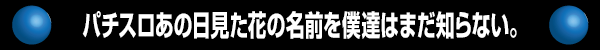 パチスロあの日見た花の名前を僕達はまだ知らない。